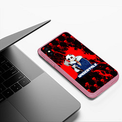 Чехол iPhone XS Max матовый UNDERTALE, цвет: 3D-малиновый — фото 2