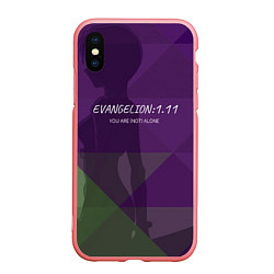 Чехол iPhone XS Max матовый Evangelion: 111, цвет: 3D-баблгам