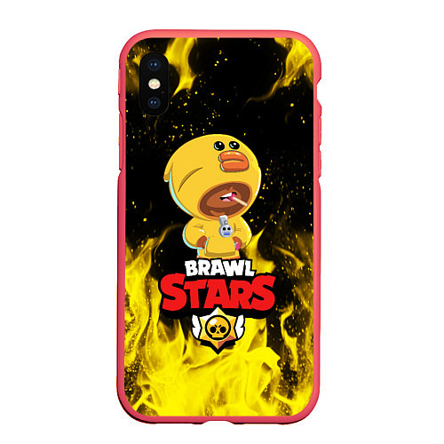 Чехол iPhone XS Max матовый BRAWL STARS SALLY LEON / 3D-Красный – фото 1