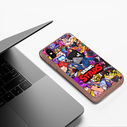 Чехол iPhone XS Max матовый BRAWL STARS CROW, цвет: 3D-коричневый — фото 2