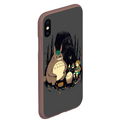 Чехол iPhone XS Max матовый Totoro, цвет: 3D-коричневый — фото 2