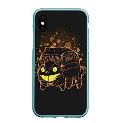 Чехол iPhone XS Max матовый My Neighbor Totoro, цвет: 3D-мятный