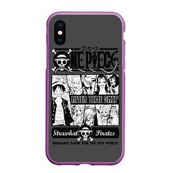 Чехол iPhone XS Max матовый One Piece, цвет: 3D-фиолетовый