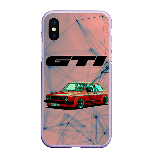 Чехол iPhone XS Max матовый Volkswagen / 3D-Светло-сиреневый – фото 1