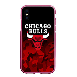 Чехол iPhone XS Max матовый CHICAGO BULLS