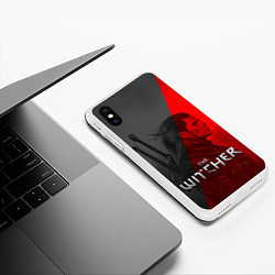 Чехол iPhone XS Max матовый THE WITCHER, цвет: 3D-белый — фото 2