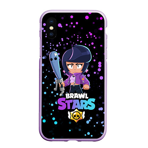 Чехол iPhone XS Max матовый BRAWL STARS BIBI / 3D-Сиреневый – фото 1