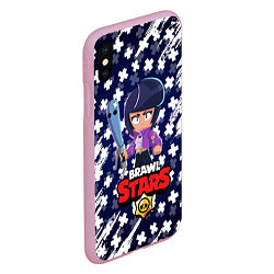 Чехол iPhone XS Max матовый BRAWL STARS BIBI, цвет: 3D-розовый — фото 2
