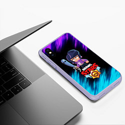 Чехол iPhone XS Max матовый BRAWL STARS BIBI, цвет: 3D-светло-сиреневый — фото 2