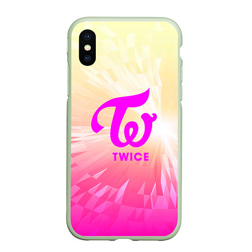 Чехол iPhone XS Max матовый TWICE / 3D-Салатовый – фото 1