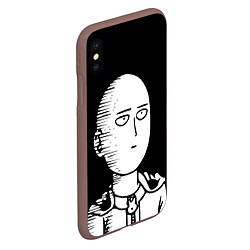 Чехол iPhone XS Max матовый ONE-PUNCH MAN, цвет: 3D-коричневый — фото 2