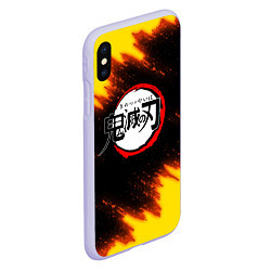 Чехол iPhone XS Max матовый KIMETSU NO YAIBA, цвет: 3D-светло-сиреневый — фото 2