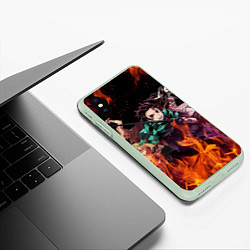 Чехол iPhone XS Max матовый KIMETSU NO YAIBA, цвет: 3D-салатовый — фото 2