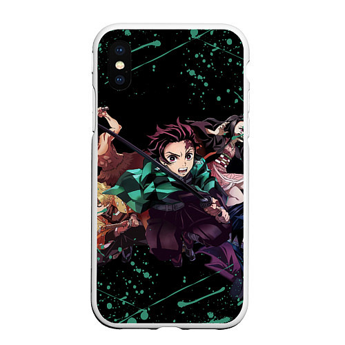 Чехол iPhone XS Max матовый KIMETSU NO YAIBA / 3D-Белый – фото 1