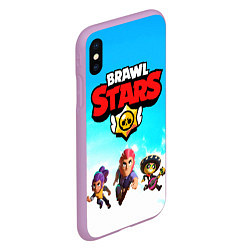 Чехол iPhone XS Max матовый Brawl stars, цвет: 3D-сиреневый — фото 2