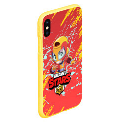 Чехол iPhone XS Max матовый BRAWL STARS MAX, цвет: 3D-желтый — фото 2