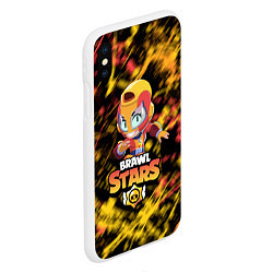 Чехол iPhone XS Max матовый BRAWL STARS MAX, цвет: 3D-белый — фото 2