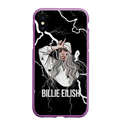 Чехол iPhone XS Max матовый BILLIE EILISH, цвет: 3D-фиолетовый