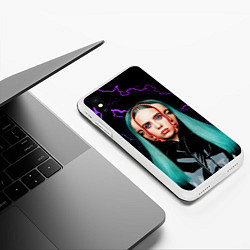 Чехол iPhone XS Max матовый BILLIE EILISH, цвет: 3D-белый — фото 2