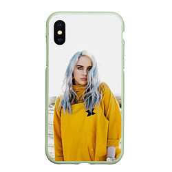 Чехол iPhone XS Max матовый BILLIE EILISH, цвет: 3D-салатовый