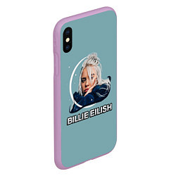 Чехол iPhone XS Max матовый BILLIE EILISH, цвет: 3D-сиреневый — фото 2