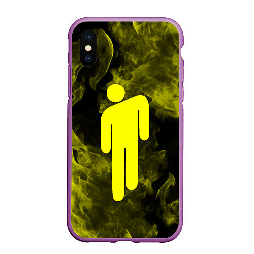 Чехол iPhone XS Max матовый BILLIE EILISH / 3D-Фиолетовый – фото 1