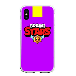 Чехол iPhone XS Max матовый Brawl Stars Roblox, цвет: 3D-белый