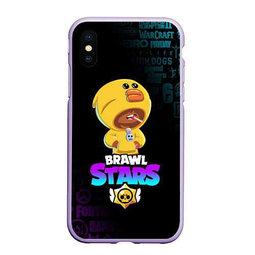 Чехол iPhone XS Max матовый BRAWL STARS SALLY LEON / 3D-Светло-сиреневый – фото 1