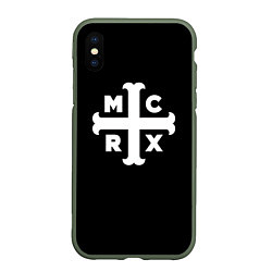 Чехол iPhone XS Max матовый My chemical romance, цвет: 3D-темно-зеленый