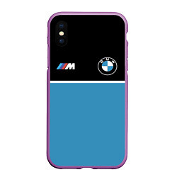 Чехол iPhone XS Max матовый BMW БМВ, цвет: 3D-фиолетовый