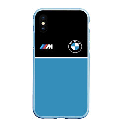 Чехол iPhone XS Max матовый BMW БМВ, цвет: 3D-голубой