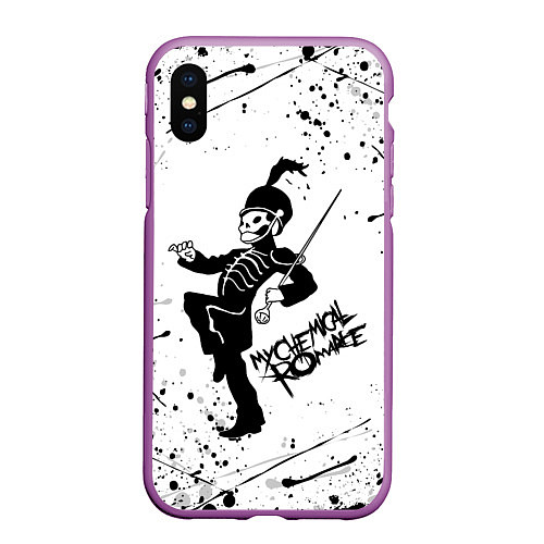 Чехол iPhone XS Max матовый My Chemical Romance / 3D-Фиолетовый – фото 1