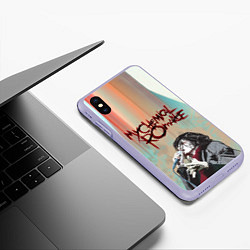 Чехол iPhone XS Max матовый Джерард Уэйн, цвет: 3D-светло-сиреневый — фото 2