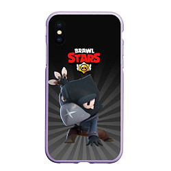 Чехол iPhone XS Max матовый Brawl Stars Crow