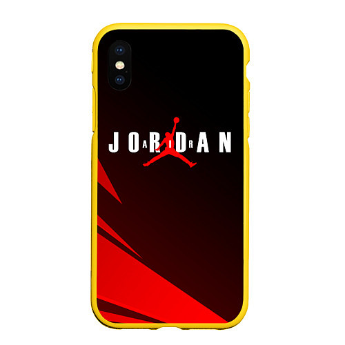 Чехол iPhone XS Max матовый MICHAEL JORDAN / 3D-Желтый – фото 1