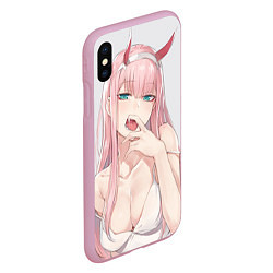 Чехол iPhone XS Max матовый Ahegao, цвет: 3D-розовый — фото 2