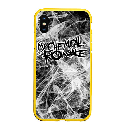 Чехол iPhone XS Max матовый MY CHEMICAL ROMANCE / 3D-Желтый – фото 1