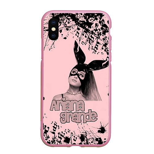 Чехол iPhone XS Max матовый ARIANA GRANDE / 3D-Розовый – фото 1