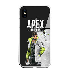 Чехол iPhone XS Max матовый Apex Legends, цвет: 3D-белый