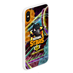 Чехол iPhone XS Max матовый BRAWL STARS CROW, цвет: 3D-белый — фото 2