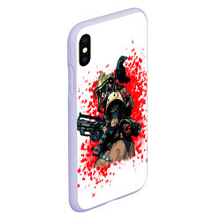 Чехол iPhone XS Max матовый Bloodhound 3D White, цвет: 3D-светло-сиреневый — фото 2