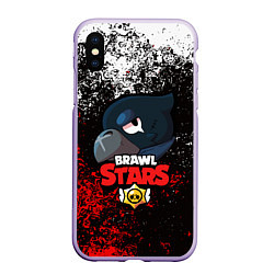 Чехол iPhone XS Max матовый BRAWL STARS CROW