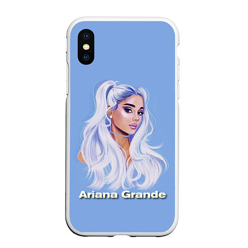 Чехол iPhone XS Max матовый Ariana Grande Ариана Гранде / 3D-Белый – фото 1