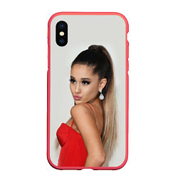 Чехол iPhone XS Max матовый Ariana Grande Ариана Гранде, цвет: 3D-красный