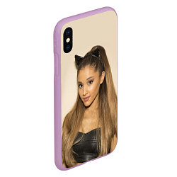 Чехол iPhone XS Max матовый Ariana Grande Ариана Гранде, цвет: 3D-сиреневый — фото 2