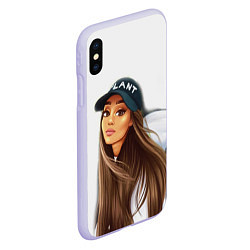 Чехол iPhone XS Max матовый Ariana Grande Ариана Гранде, цвет: 3D-светло-сиреневый — фото 2