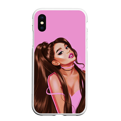 Чехол iPhone XS Max матовый Ariana Grande Ариана Гранде / 3D-Белый – фото 1