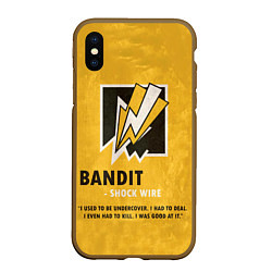 Чехол iPhone XS Max матовый Bandit R6s, цвет: 3D-коричневый