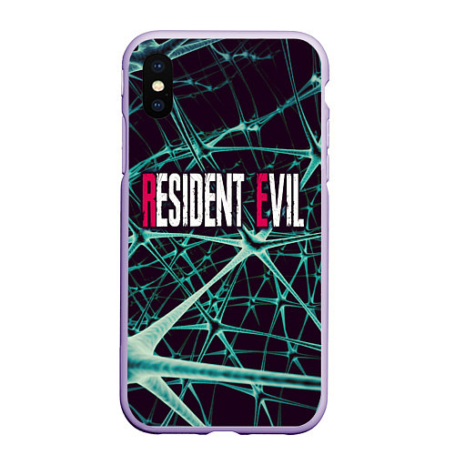 Чехол iPhone XS Max матовый Resident Evil - Обитель зла / 3D-Светло-сиреневый – фото 1