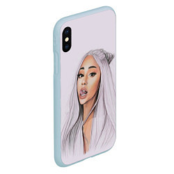 Чехол iPhone XS Max матовый Ariana Grande Ариана Гранде, цвет: 3D-голубой — фото 2